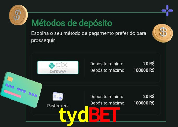 O cassino tydbet oferece uma grande variedade de métodos de pagamento
